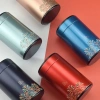 NAPKERY Bình Trà Thiếc Tròn, Hộp Bảo Quản Đậu Cà Phê Chống ẩm, Dung tích lớn, Di động - Giá ưu đãi 71.170 VND 4