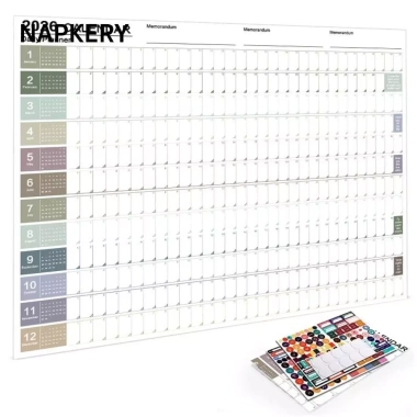 NAPKERY Lịch treo tường 2.026 - Lịch hàng ngày 365 ngày, Sổ kế hoạch công việc, Dễ tổ chức chương trình nghị sự, Giá chỉ 72.252 VND