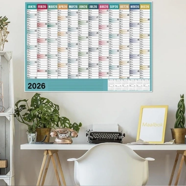 NAPKERY Lịch treo tường 2.026 - Lịch hàng ngày 365 ngày, Sổ kế hoạch công việc, Dễ tổ chức chương trình nghị sự, Giá chỉ 72.252 VND