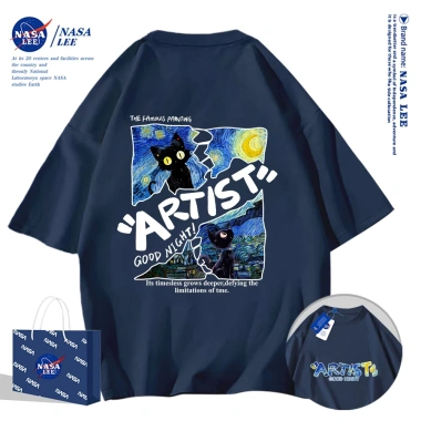 Nasa Khớp Ngắn Tay Nam Nữ Xu Hướng Thời Trang Hè 2.026 Phong Cách Rời Cặp Đôi 4 Nasa Khớp Ngắn Tay Nam Nữ Xu Hướng Thời Trang Hè 2.026 Phong Cách Rời Cặp Đôi 4