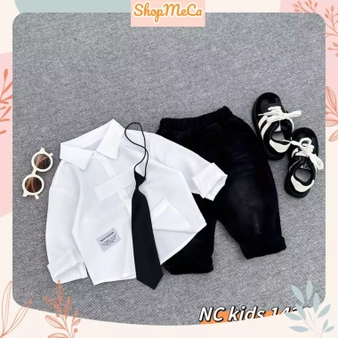 NC39 Bộ đồ lễ tết bé trai: Sơ mi, Quần jean, Cà vạt – Giá chỉ 149.900₫ 4 NC39 Bộ đồ lễ tết bé trai: Sơ mi, Quần jean, Cà vạt – Giá chỉ 149.900₫ 4