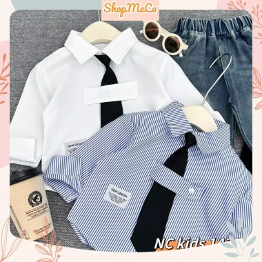NC39 Bộ đồ lễ tết bé trai: Sơ mi, Quần jean, Cà vạt – Giá chỉ 149.900₫