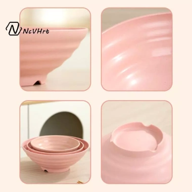 NcVHrt 7-10 inch Bát Nhựa Nhật Bản Không Thể Phá Vỡ - Ramen, Súp, Salad, An toàn Lò Vi Sóng và Máy Rửa Chén, Giá 62.700 VND