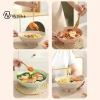NcVHrt 7-10 inch Bát Nhựa Nhật Bản Không Thể Phá Vỡ - Ramen, Súp, Salad, An toàn Lò Vi Sóng và Máy Rửa Chén, Giá 62.700 VND 4