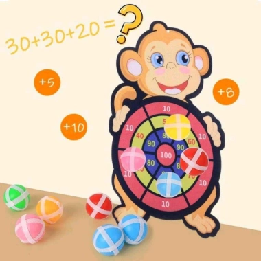 Ném bóng dính treo tường cho bé, bộ 3 quả, phát triển vận động, giảm giá 35.000 VND