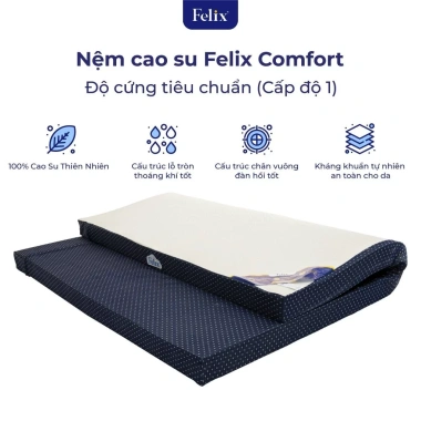 Nệm Cao Su Felix Premium Comfort Giao Tận Cửa - Khử Mùi, Kháng Cháy, Thoáng Khí, Độ Cứng Tiêu Chuẩn, Bền 20 Năm 3