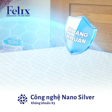 Nệm Cao Su Thiên Nhiên Felix kháng cháy thoáng khí bền 20 năm giao nhanh giảm 20% 2