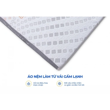 Nệm Foam Aroma Luxury Plus nguyên khối đàn hồi - Hỗ trợ nâng đỡ, giảm đau lưng, bảo hành 10 năm - 3.58tr 5
