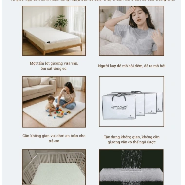 Nệm Foam thổi khí lõi 3D lò xo Vinalon AirFiber dễ vệ sinh giá ưu đãi 2.564.100