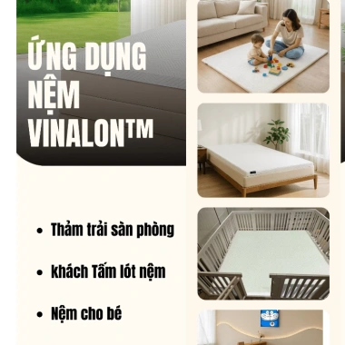 Nệm Foam thổi khí lõi 3D lò xo Vinalon AirFiber dễ vệ sinh giá ưu đãi 2.564.100