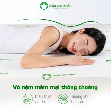Nệm Foam Việt Nhật Sora - Bảo hành 10 năm, hỗ trợ nâng đỡ, êm ái, mềm mại, đa kích thước, giá 1.61 triệu