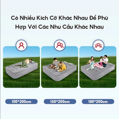 Nệm hơi gấp gọn 1-3 người kèm máy bơm điện, siêu nhẹ, giá ưu đãi 599.000 5