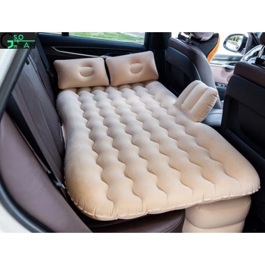 Nệm hơi ô tô cho bé nhung êm mịn, phù hợp du lịch, đi chơi, văn phòng - Giá chỉ 450.000đ