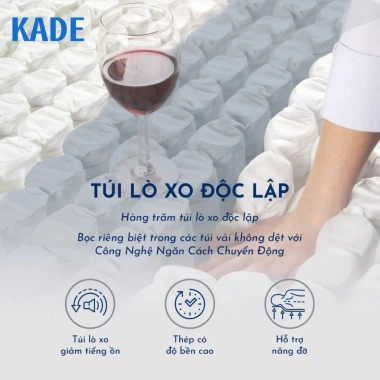 Nệm lò xo 26cm KADE Home Goods - Độc lập, mát mẻ, thoáng khí cho khách sạn 5 sao - Giá ưu đãi 3.499.000₫ 4