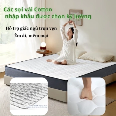 Nệm lò xo KADE 19cm liên kết - Nâng đỡ giấc ngủ, giá tốt, bảo hành 10 năm