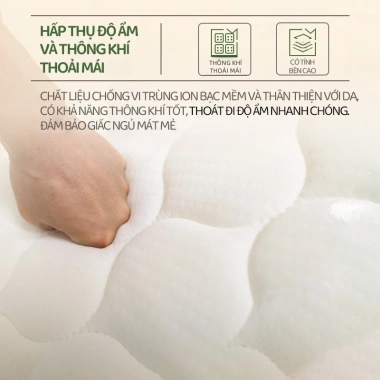 Nệm lò xo KADE 19cm liên kết - Nâng đỡ giấc ngủ, giá tốt, bảo hành 10 năm