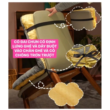 Nệm lót ghế dài, đệm ngồi bệt tựa lưng cao, gối ôm ngủ - Chiếu ngủ văn phòng giá ưu đãi 229.000 VND