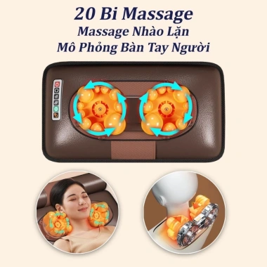 Nệm Massage Toàn Thân + Gối Matxa Cổ Vai Gáy Thảo Dược - Giảm 23% chỉ 1.599.000đ