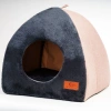 Nệm mèo giữ ấm hình tam giác Cat Cave, vải nhung mềm, chống trượt, phù hợp mùa đông 8