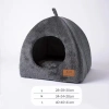 Nệm mèo giữ ấm hình tam giác Cat Cave, vải nhung mềm, chống trượt, phù hợp mùa đông 9