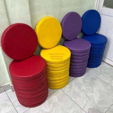 Nệm ngồi tròn 39cm chất simili cao cấp dày 5cm - Giá chỉ 150.000đ, giảm mạnh 7