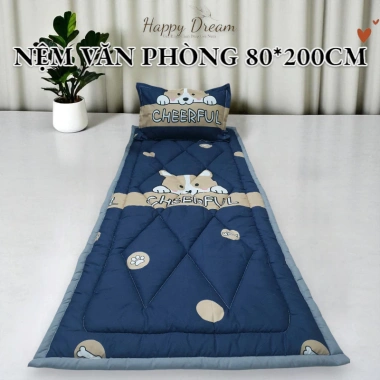 Nệm văn phòng 80x200cm - Trải sàn hỗ trợ lưng, thoáng khí, gập gọn dễ vệ sinh, giá ưu đãi 160k 4