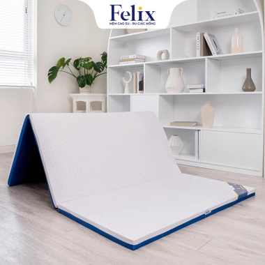 Nệm Xếp Cao Su Thiên Nhiên Felix 5cm Hỗ Trợ Lưng Khử Mùi Thoáng Khí Bền 20 Năm Giao Tận Cửa 2