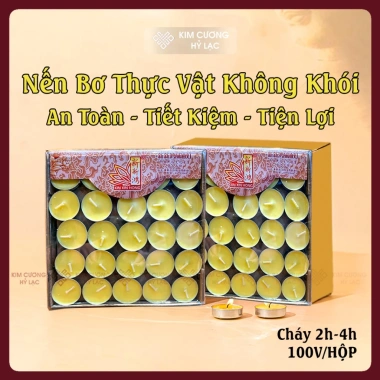 Nến Bơ 100 viên 4h Xinxinhong không khói - Mật Tông VN - Cháy 2-4-8-24h - 51.000đ