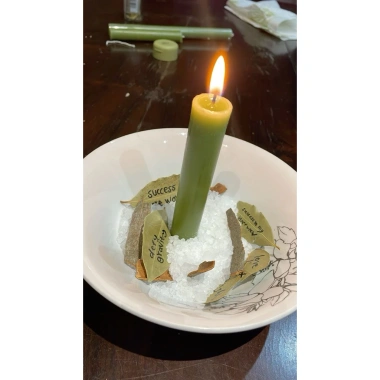 Nến Cây Đèn Cầy Xanh Lá – May Mắn Tài Lộc Spell, Quà Tặng Kèm, Ritual