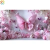 Nền chụp ảnh polyester công chúa hồng phông nền hoa bướm châu Âu treo tường sinh nhật cô gái giá ưu đãi 102.131 VND 6