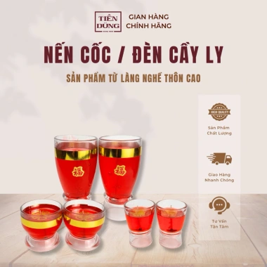 Nến Cốc Hoa Nghệ Thuật – Đèn Cầy Ly Trang Trí, Thắp Lễ, Cúng Dường Giá 37.000đ