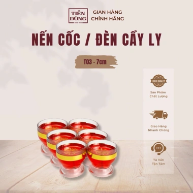 Nến Cốc Hoa Nghệ Thuật – Đèn Cầy Ly Trang Trí, Thắp Lễ, Cúng Dường Giá 37.000đ