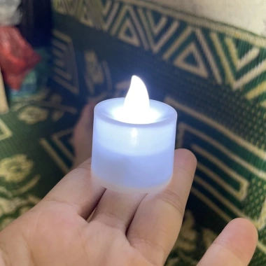 Nến điện tử mini chạy pin, đèn cầy tealight không khói, trang trí sinh nhật - kèm pin, giá 80.000₫