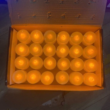 Nến điện tử mini chạy pin, đèn cầy tealight không khói, trang trí sinh nhật - kèm pin, giá 80.000₫