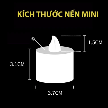 Nến điện tử pin sẵn - Đèn cầy nhựa sinh nhật, đám cưới, nhà hàng, khách sạn - 6.000 VND