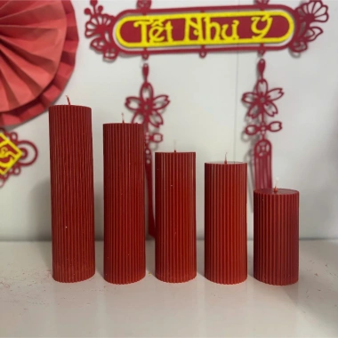 Nến đỏ decor 20cm - Trang trí Tết, Noel, bàn tiệc, giá chỉ 50.000đ