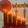 Nến đỏ decor 20cm - Trang trí Tết, Noel, bàn tiệc, giá chỉ 50.000đ 8