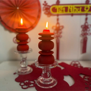 Nến đỏ decor 20cm - Trang trí Tết, Noel, bàn tiệc, giá chỉ 50.000đ