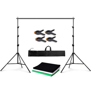 Nền Đứng Photo Studio 2x2m Muslin Xanh Đen Trắng Giá chỉ 135.030 VND