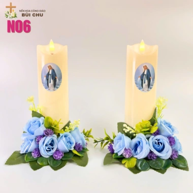 Nến hoa công giáo điện tử cắm điện sài pin - Bán chạy, giá ưu đãi 115.000 VND 4