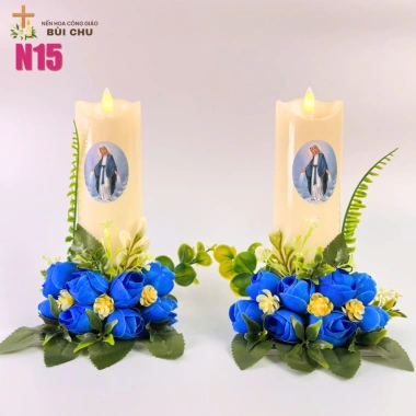 Nến hoa công giáo điện tử cắm điện sài pin - Bán chạy, giá ưu đãi 115.000 VND 8