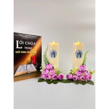 Nến hoa công giáo điện tử cắm điện sài pin - Bán chạy, giá ưu đãi 115.000 VND 9