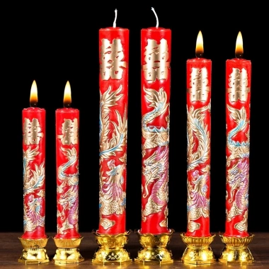 Nến Long Phụng 1 Cặp Đèn Cầy Lễ Gia Tiên, Đám Cưới, Đám Hỏi - 184.000₫ 2