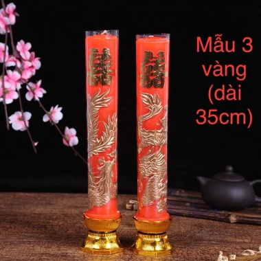 Nến Long Phụng 1 Cặp Đèn Cầy Lễ Gia Tiên, Đám Cưới, Đám Hỏi - 184.000₫ 8