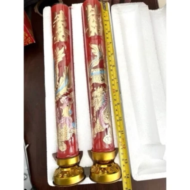 Nến Long Phụng 1 Cặp Đèn Cầy Lễ Gia Tiên, Đám Cưới, Đám Hỏi - 184.000₫ 9