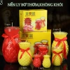 Nến Ly Bơ Trái Thơm 3 Ngày Không Khói An Toàn Loại 1 Tự Nhiên Màu Đỏ Vàng