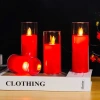 Nến ly điện pin vĩnh cửu, cốc nhựa trong suốt, trang trí Tết, lễ hội, bàn thờ, 45.000₫ 3