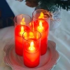 Nến ly điện pin vĩnh cửu, cốc nhựa trong suốt, trang trí Tết, lễ hội, bàn thờ, 45.000₫ 5