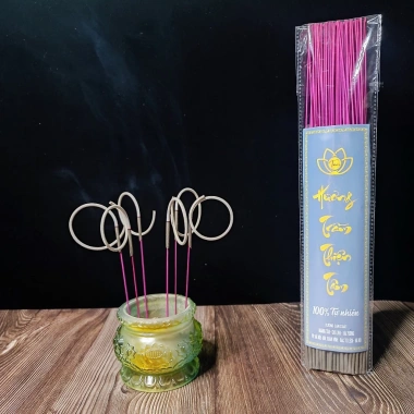 Nén Nhang Thảo Mộc 100 chiếc – Hương Sạch Tàn, Cong Giữ Vàng, Óng Chiêu Tài Lộc, 33.000đ 7