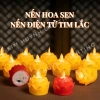 Nến pin hoa sen tim lắc – Trang trí bàn thờ, decor Lễ Tết, giá chỉ 25.000₫